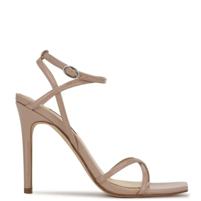 Tidle Ankle Strap Sandals Barely Nude Women Nine West Dress