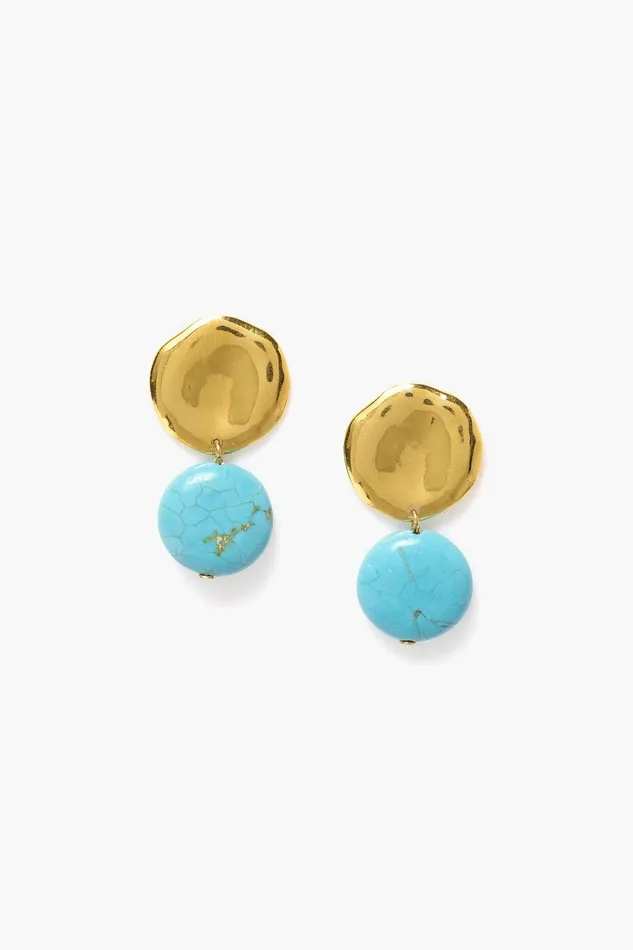 Tiered Coin Earrings Turquoise Women Chan Luu Earrings