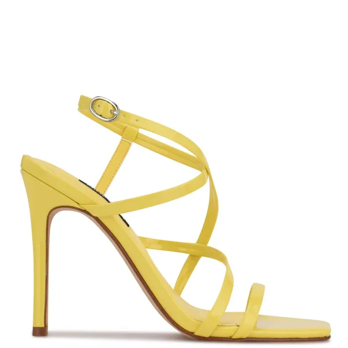 Tilas Heeled Sandals Yellow Women Nine West Dress