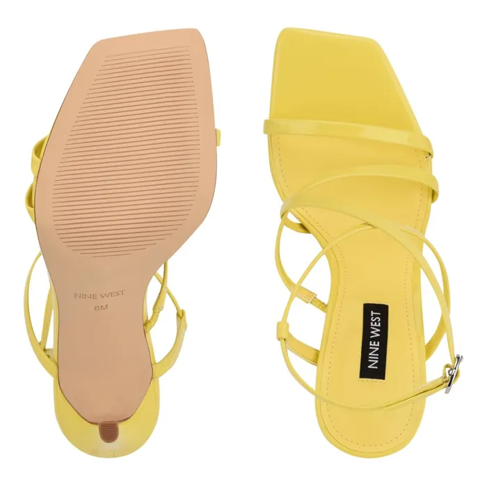 Tilas Heeled Sandals Yellow Women Nine West Dress Tilas Heeled Sandals Yellow Women Nine West Dress