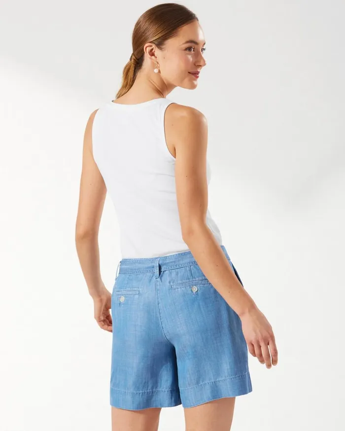 Tommy Bahama Abby Costa Wave Leaves IslandZone Halter Top White Women Tops and Shirts