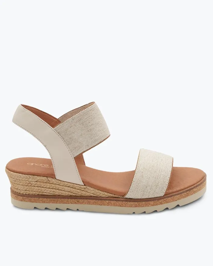 Tommy Bahama Andr Assous Noor Raffia Stretch Sandals Natural Women Shoes and Sandals
