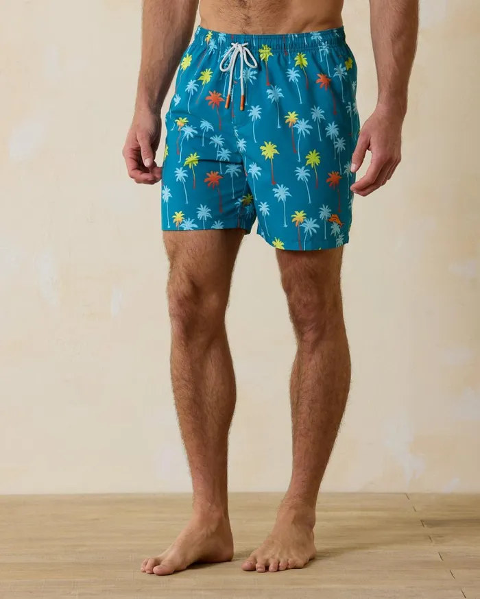 Tommy Bahama Baja Hazy Tides 9Inch Boardshorts Plunge Blue Men Swim and Boardshorts