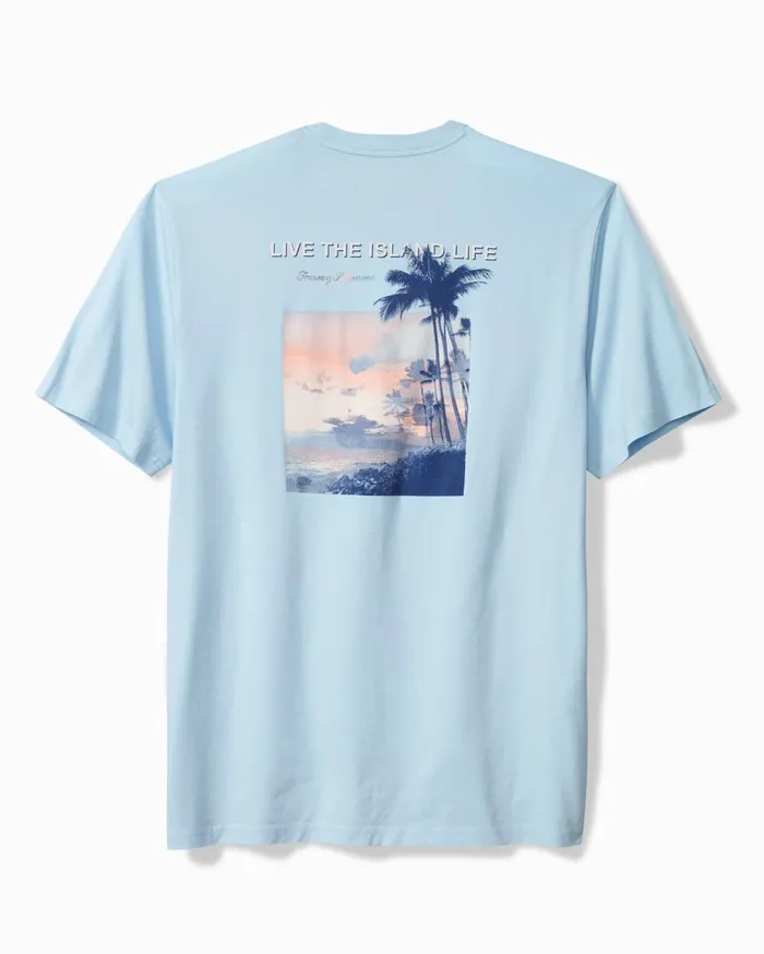 Tommy Bahama Big and Tall Bali Beach LongSleeve Hoodie Chambray Blue Big and Tall TShirts Tommy Bahama Big and Tall Bali Beach LongSleeve Hoodie Chambray Blue Big and Tall TShirts