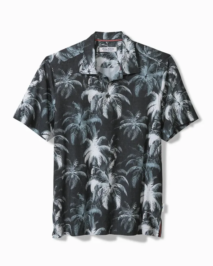 Tommy Bahama Big and Tall San Lucio Painted Geo Knit Stretch Shirt Blue Canal Big and Tall Shirts Tommy Bahama Big and Tall San Lucio Painted Geo Knit Stretch Shirt Blue Canal Big and Tall Shirts