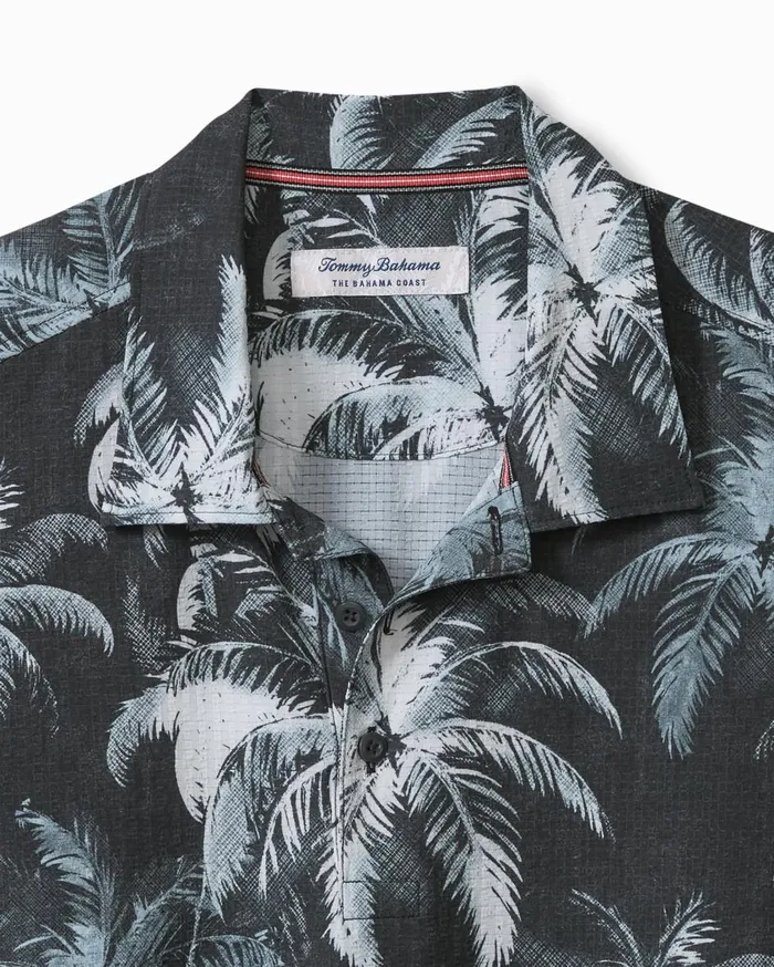 Tommy Bahama Big and Tall San Lucio Painted Geo Knit Stretch Shirt Blue Canal Big and Tall Shirts Tommy Bahama Big and Tall San Lucio Painted Geo Knit Stretch Shirt Blue Canal Big and Tall Shirts