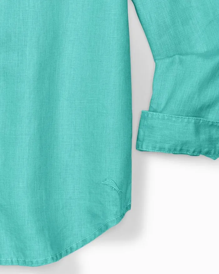 Tommy Bahama Big and Tall Sea Glass Breezer Linen Shirt Lawn Chair Big and Tall Shirts Tommy Bahama Big and Tall Sea Glass Breezer Linen Shirt Lawn Chair Big and Tall Shirts