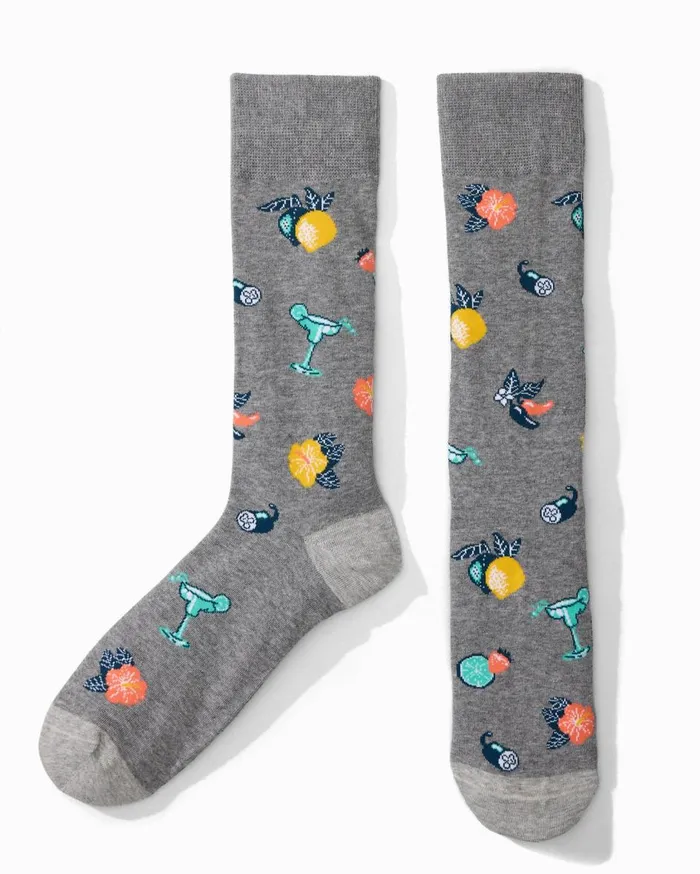 Tommy Bahama Birds In Bloom Socks Blue Danube MenBig and Tall Socks