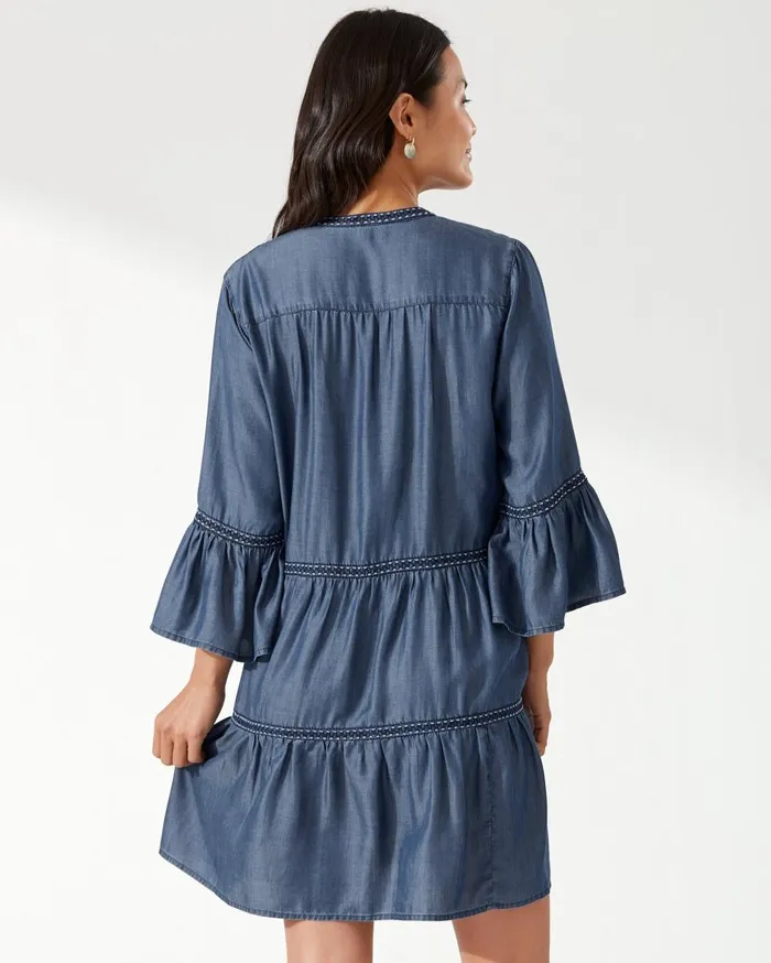 Tommy Bahama Chambray Embroidered Coverup Dress Chambray Women Dresses Tommy Bahama Chambray Embroidered Coverup Dress Chambray Women Dresses