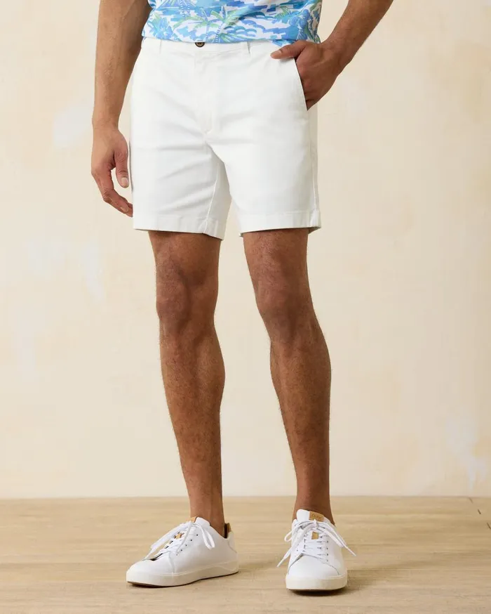 Tommy Bahama Chip Shot IslandZone 8Inch Shorts Stone Khaki Men Shorts
