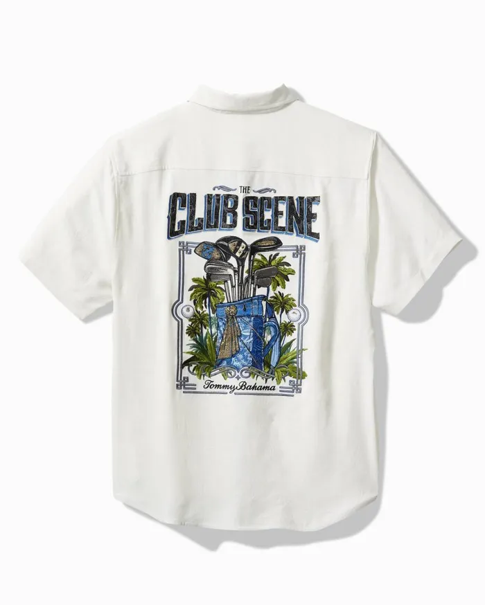 Tommy Bahama Club Scene Silk Camp Shirt Continental Men Shirts