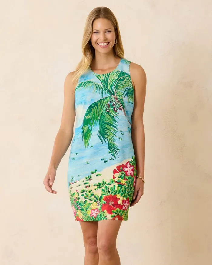 Tommy Bahama Coastal Comforts Silk Shift Dress Summer Aqua Women Dresses Tommy Bahama Coastal Comforts Silk Shift Dress Summer Aqua Women Dresses