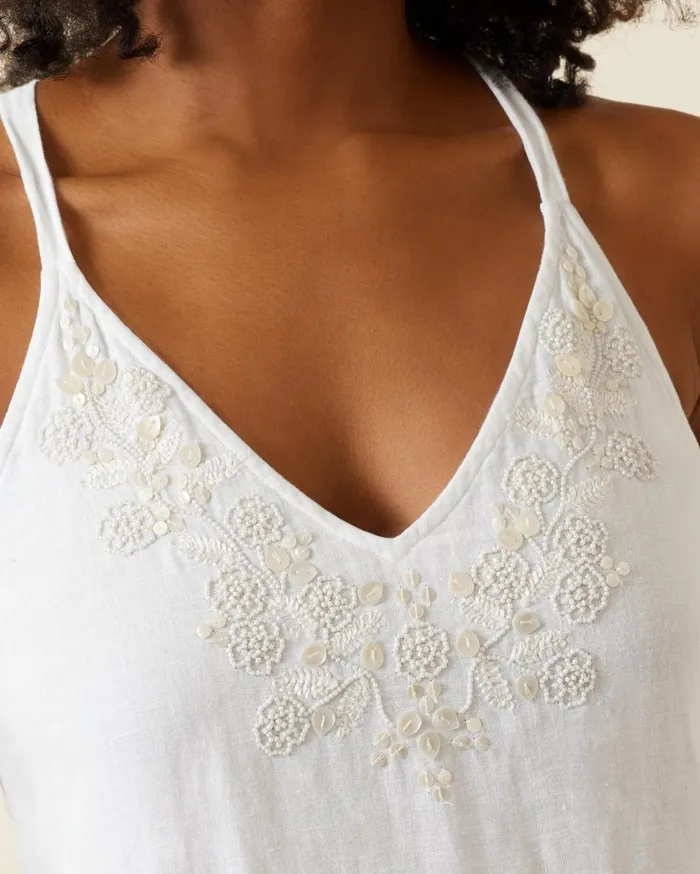 Tommy Bahama Coastalina Embroidered Linen Maxi Sundress White Women Dresses Tommy Bahama Coastalina Embroidered Linen Maxi Sundress White Women Dresses