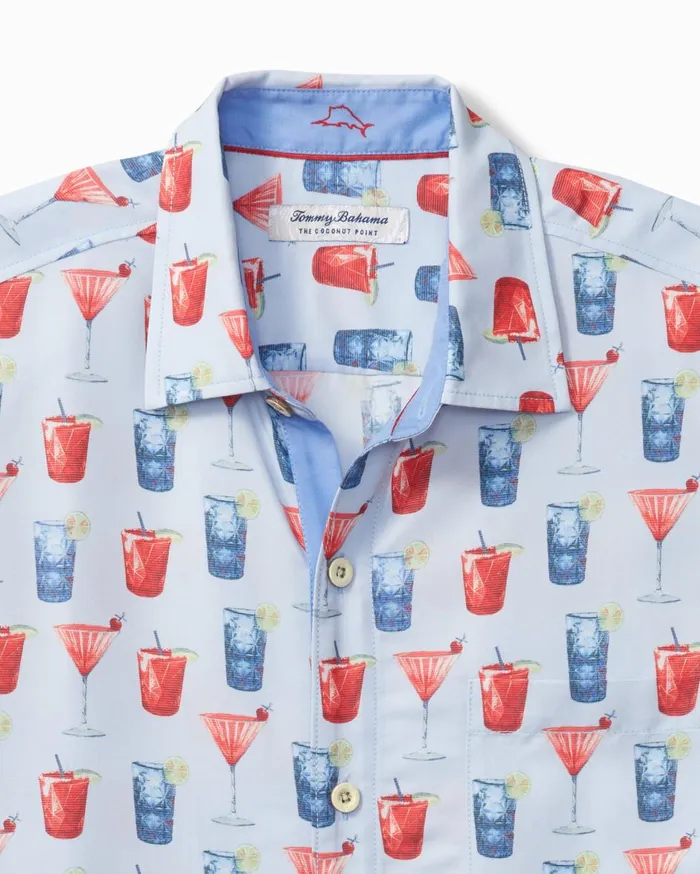 Tommy Bahama Coconut Point Red White And Cheers IslandZone Camp Shirt Chambray Blue Men Shirts Tommy Bahama Coconut Point Red White And Cheers IslandZone Camp Shirt Chambray Blue Men Shirts