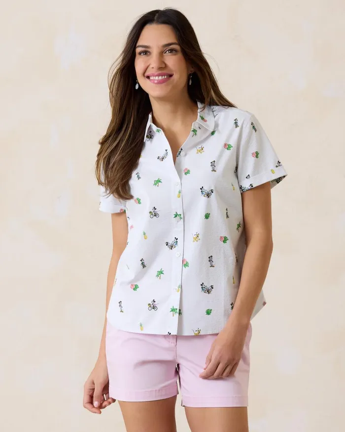 Tommy Bahama Disney Nova Wave Beach Cruiser ShortSleeve Top White Women Tops and Shirts Tommy Bahama Disney Nova Wave Beach Cruiser ShortSleeve Top White Women Tops and Shirts