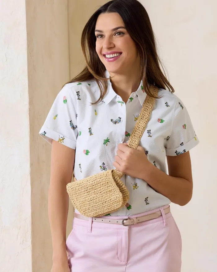 Tommy Bahama Disney Nova Wave Beach Cruiser ShortSleeve Top White Women Tops and Shirts Tommy Bahama Disney Nova Wave Beach Cruiser ShortSleeve Top White Women Tops and Shirts