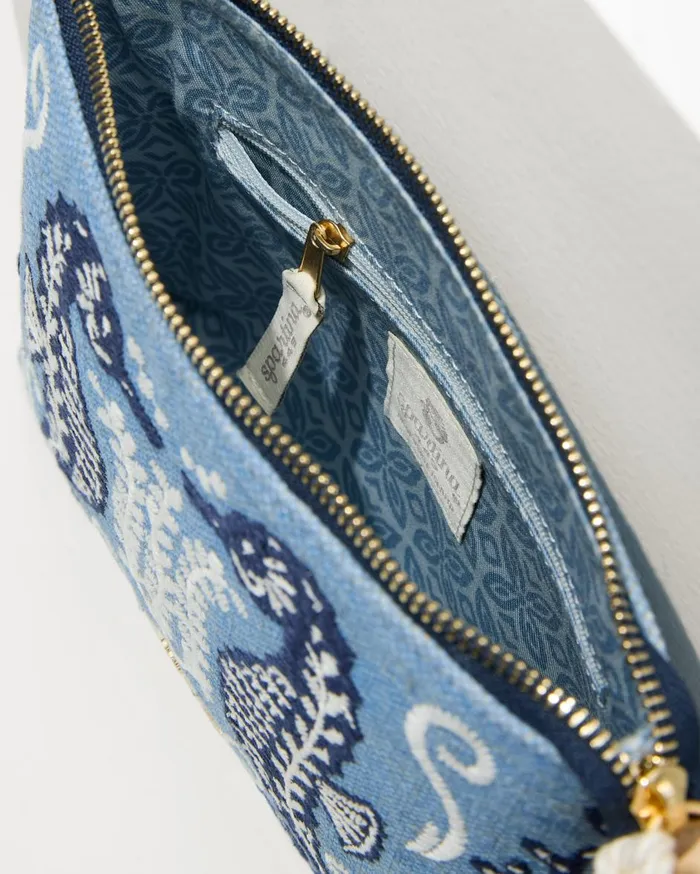 Tommy Bahama Embroidered Carina Crab Wristlet Blue Women Handbags and Clutches Tommy Bahama Embroidered Carina Crab Wristlet Blue Women Handbags and Clutches