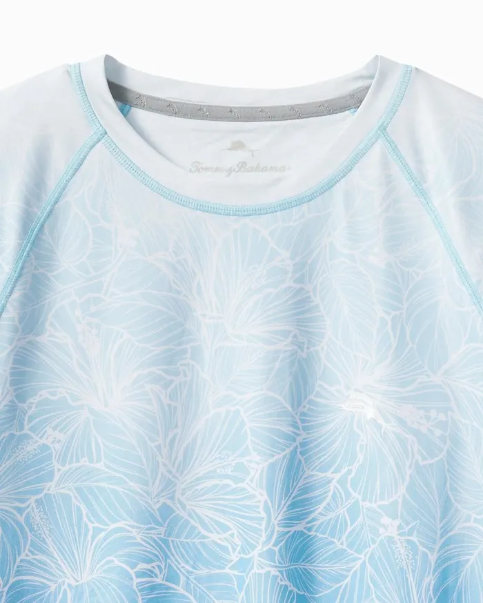 Tommy Bahama High Tide Hibiscus IslandZone Rash Guard Campanula Men TShirts Tommy Bahama High Tide Hibiscus IslandZone Rash Guard Campanula Men TShirts