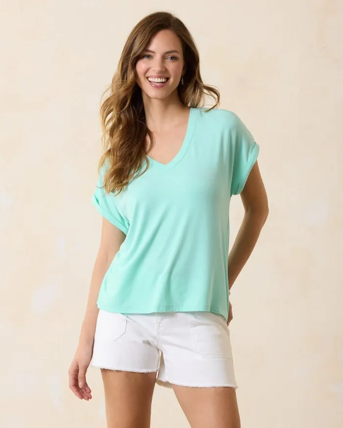 Tommy Bahama Illusion Frond ShortSleeve Top White Women Tops and Shirts Tommy Bahama Illusion Frond ShortSleeve Top White Women Tops and Shirts