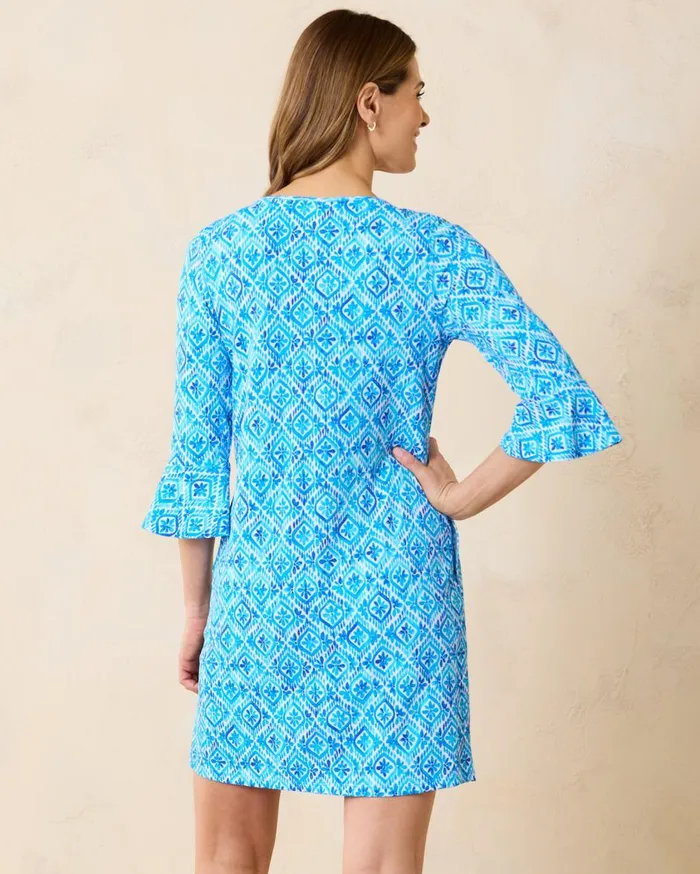 Tommy Bahama Island Cays Shell Beach FlounceSleeve Coverup Dress True Turquoise Women Dresses Tommy Bahama Island Cays Shell Beach FlounceSleeve Coverup Dress True Turquoise Women Dresses