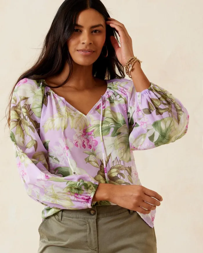 Tommy Bahama Island Gauze Villa Solstice ShortSleeve Top Blue Vault Women Tops and Shirts Tommy Bahama Island Gauze Villa Solstice ShortSleeve Top Blue Vault Women Tops and Shirts