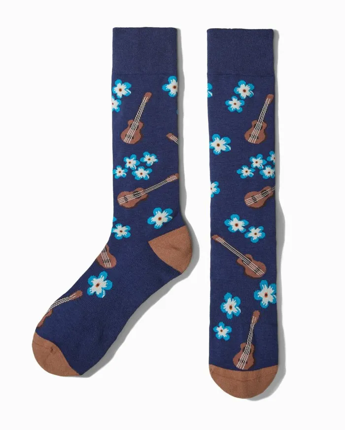Tommy Bahama IslandZone Keepin It Reel Socks Black MenBig and Tall Socks