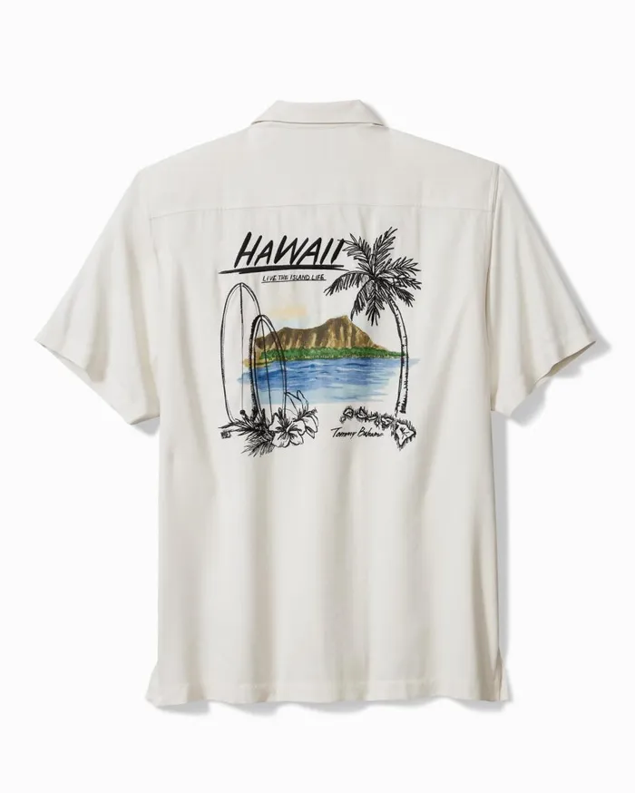 Tommy Bahama Isle Be There Silk Camp Shirt Continental Men Shirts
