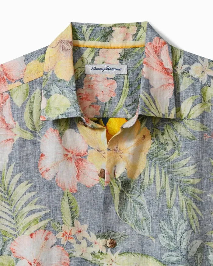 Tommy Bahama Midnight Hibiscus LongSleeve Linen Shirt Island Navy Men Shirts Tommy Bahama Midnight Hibiscus LongSleeve Linen Shirt Island Navy Men Shirts