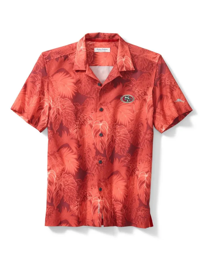 Tommy Bahama NFL Big and Tall Bahama Coast Luminescent Fronds ShortSleeve Shirt Sanfrancisco49ers Big and Tall Shirts Tommy Bahama NFL Big and Tall Bahama Coast Luminescent Fronds ShortSleeve Shirt Sanfrancisco49ers Big and Tall Shirts