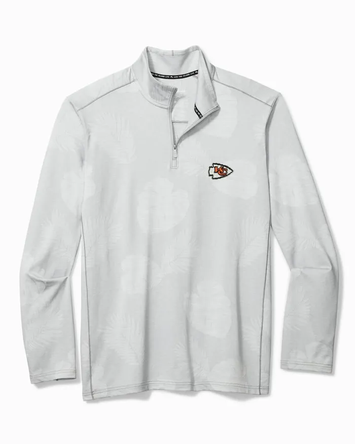 Tommy Bahama NFL Delray Frond IslandZone HalfZip Sweatshirt Kansascitychiefs Men Sweatshirts