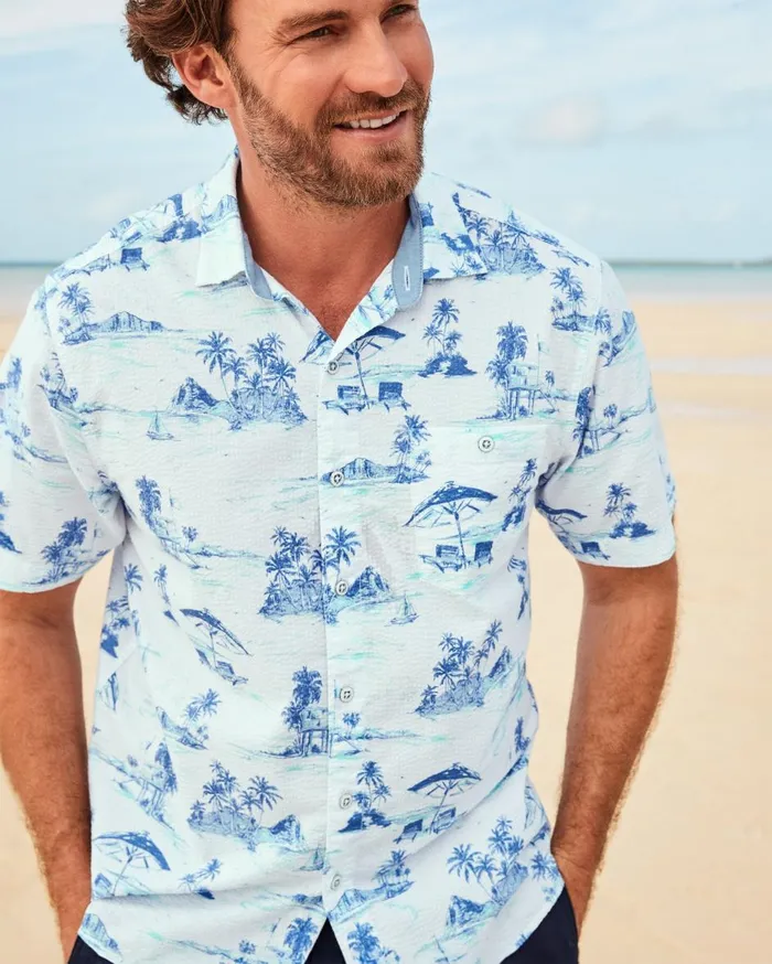 Tommy Bahama Nova Wave Beach Days ShortSleeve Shirt White Men Shirts Tommy Bahama Nova Wave Beach Days ShortSleeve Shirt White Men Shirts