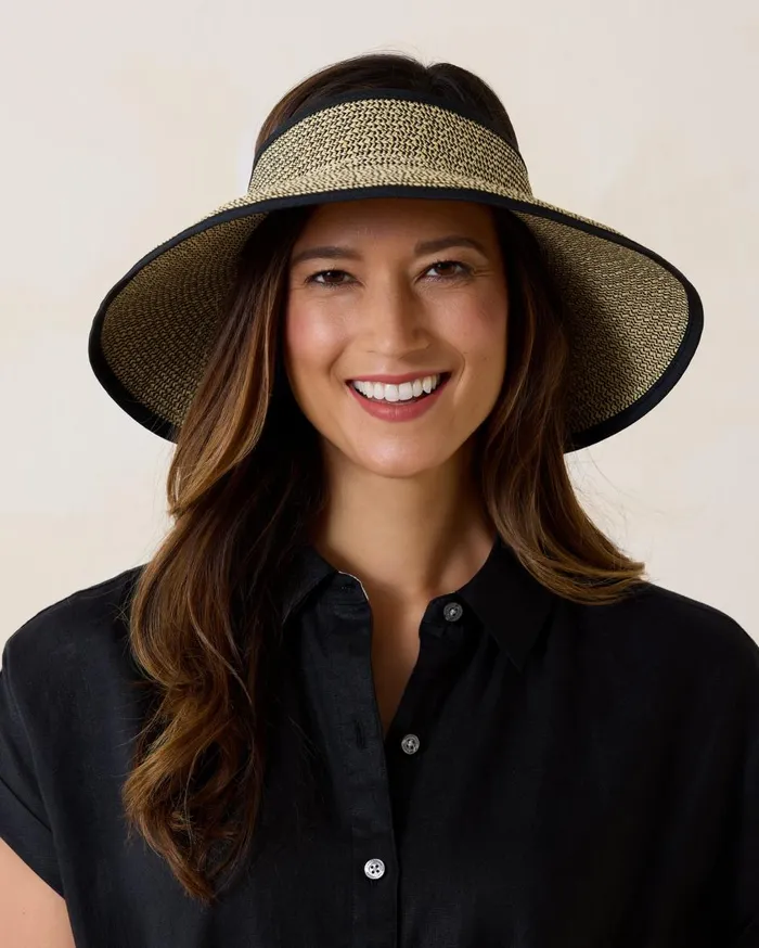 Tommy Bahama Packable UltraBraid Visor Black Multi Women Luggage and Travel