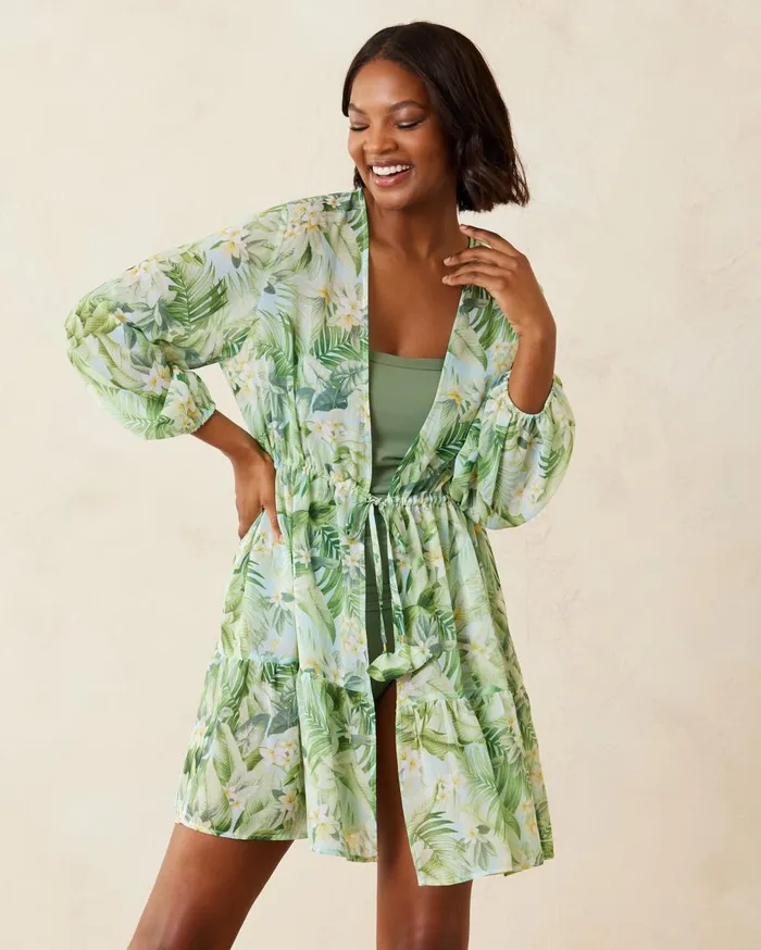 Tommy Bahama Paradise Fronds Beach Tunic Light Swimming Pool Women Coverups Tommy Bahama Paradise Fronds Beach Tunic Light Swimming Pool Women Coverups
