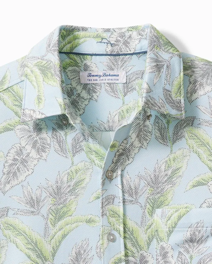 Tommy Bahama San Lucio Vibrant Fronds Knit Stretch Shirt Sky Blue Men Shirts Tommy Bahama San Lucio Vibrant Fronds Knit Stretch Shirt Sky Blue Men Shirts