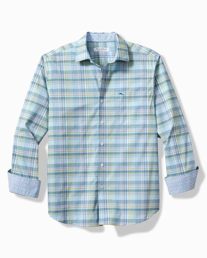 Tommy Bahama Sarasota Stretch Chablis Check IslandZone Shirt Heavenly Peace Men Shirts