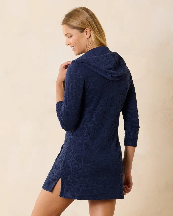 Tommy Bahama Textured Beach Terry Baja Coverup Tunic Mare Navy Women Dresses Tommy Bahama Textured Beach Terry Baja Coverup Tunic Mare Navy Women Dresses