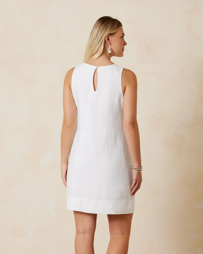 Tommy Bahama Two Palms Shell Embroidered Linen VNeck Dress White Women Dresses Tommy Bahama Two Palms Shell Embroidered Linen VNeck Dress White Women Dresses