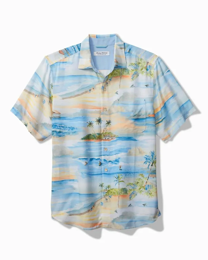 Tommy Bahama Veracruz Cay Isle Vista ShortSleeve Shirt Bon Voyage Men Shirts