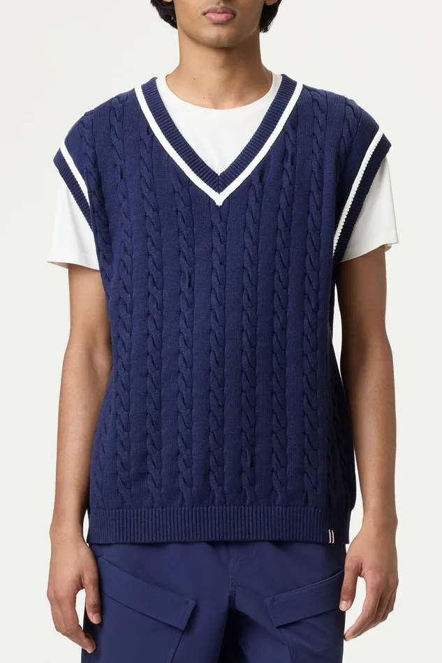 Tops and TShirts Men Fila Baseline Cable Knit Vest 492 Filanavygardenia Tops and TShirts Men Fila Baseline Cable Knit Vest 492 Filanavygardenia