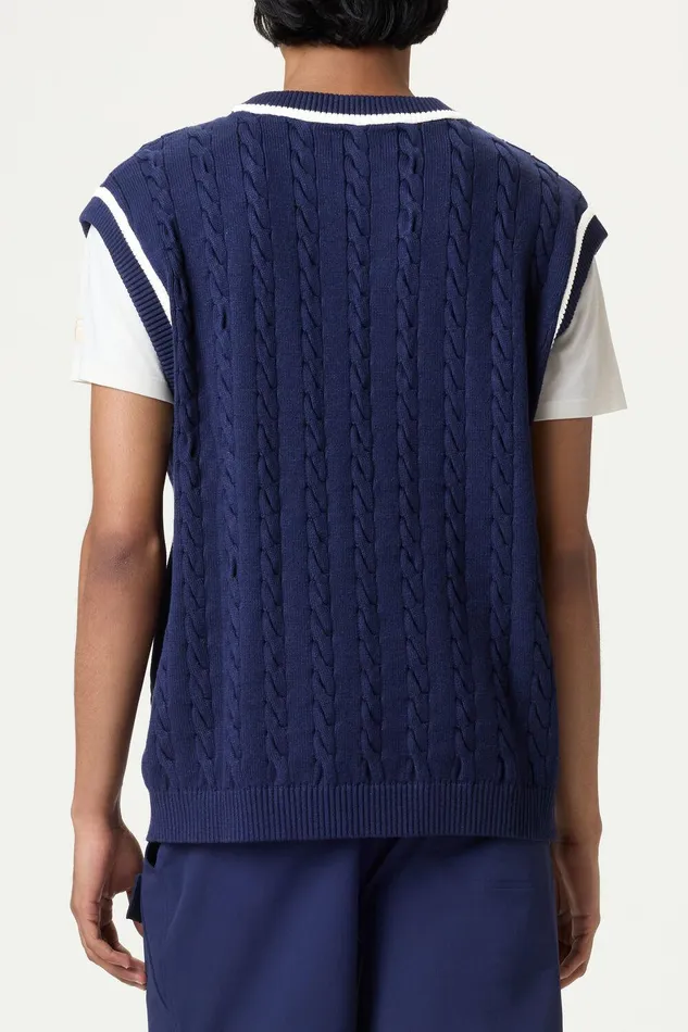 Tops and TShirts Men Fila Baseline Cable Knit Vest 492 Filanavygardenia Tops and TShirts Men Fila Baseline Cable Knit Vest 492 Filanavygardenia