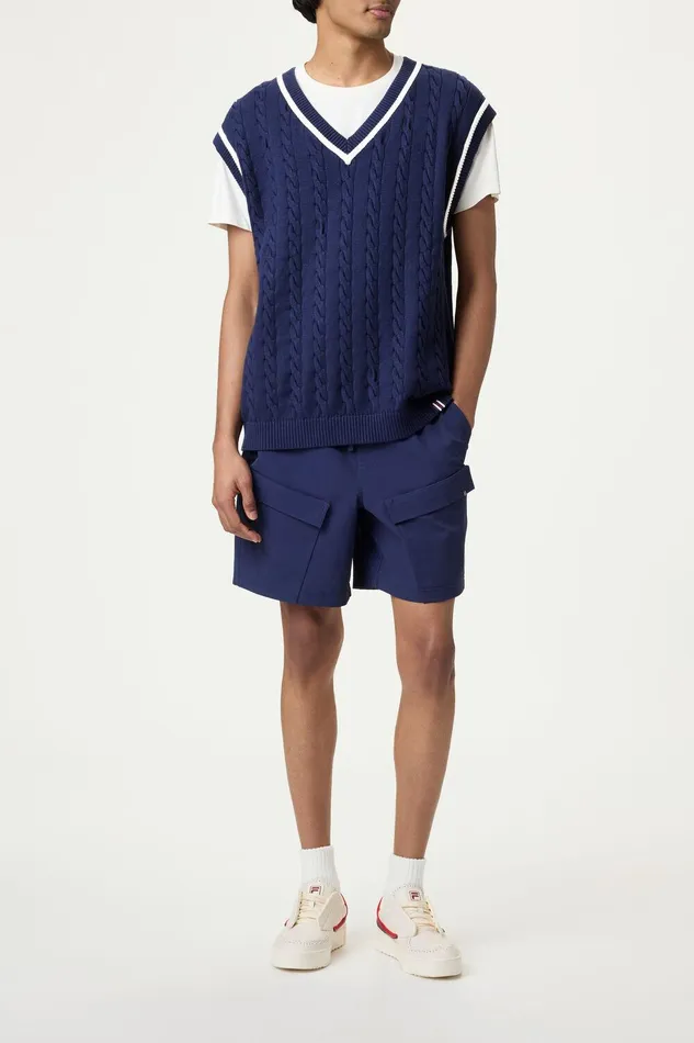 Tops and TShirts Men Fila Baseline Cable Knit Vest 492 Filanavygardenia Tops and TShirts Men Fila Baseline Cable Knit Vest 492 Filanavygardenia