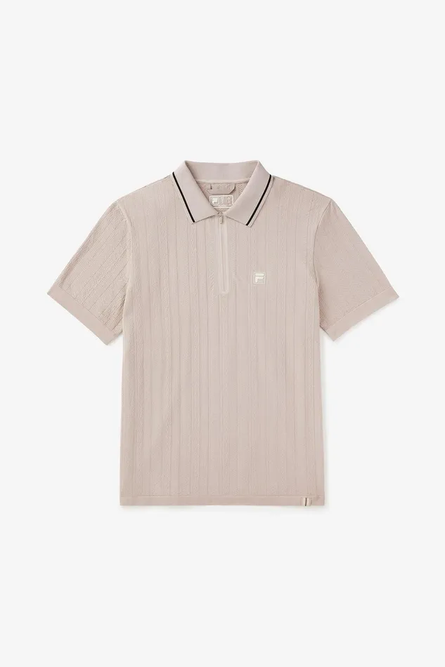 Tops and TShirts Men Fila Challenger Cable Zip Polo 921 Goat