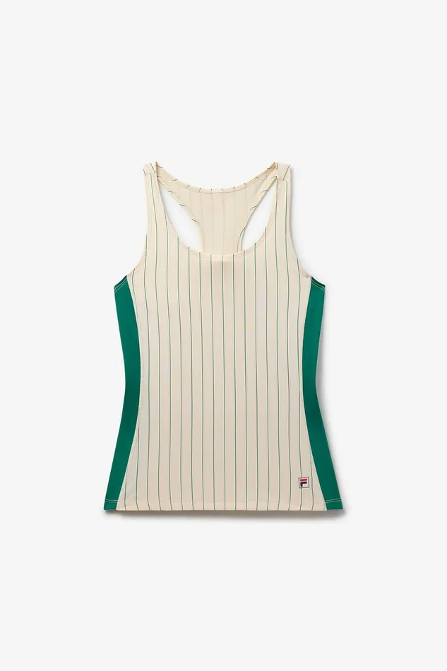 Tops and TShirts Women Fila Performance Iconic Racerback Tank 898 Angoragreen Jacket Pinstripe