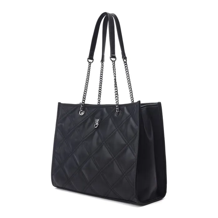 Tote Bags Women Moda In Pelle Becca Bag Black Porvair