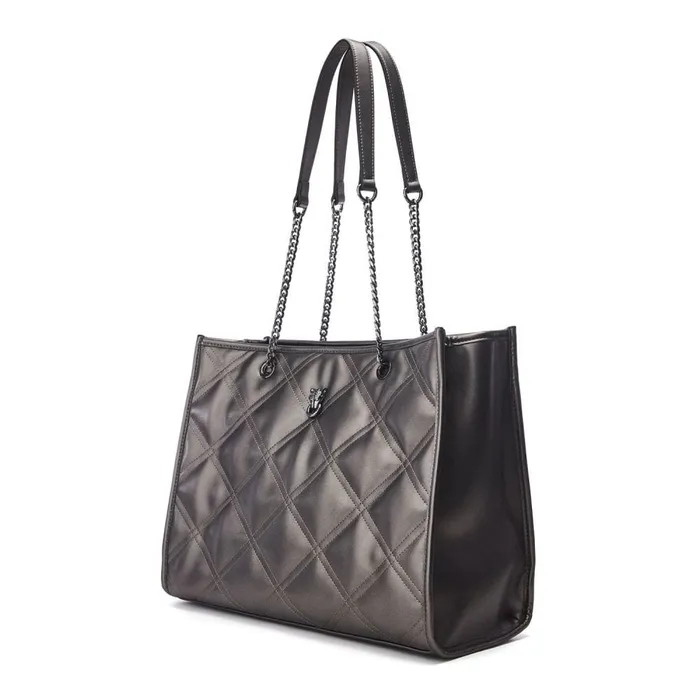 Tote Bags Women Moda In Pelle Becca Bag Pewter Porvair