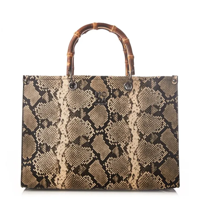 Tote Bags Women Moda In Pelle Marisa Bag Mono Snake Snake Print