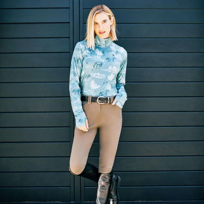Tri Factor Grip Knee Patch Breech Banyan Bark Women Ariat Pants and Shorts Tri Factor Grip Knee Patch Breech Banyan Bark Women Ariat Pants and Shorts