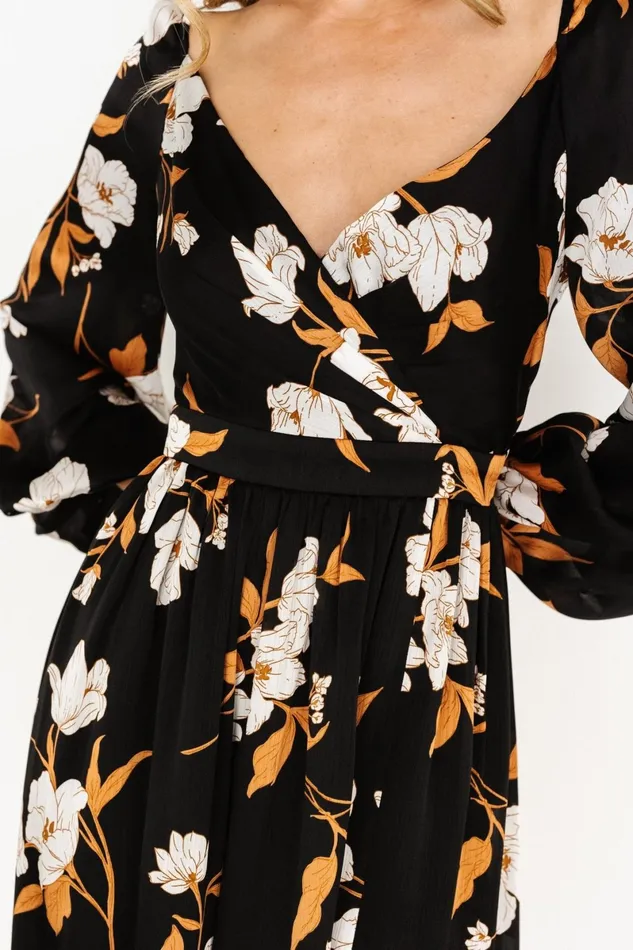 Tristan Maxi Dress Black Floral Women Baltic Born Wedding Guest Tristan Maxi Dress Black Floral Women Baltic Born Wedding Guest