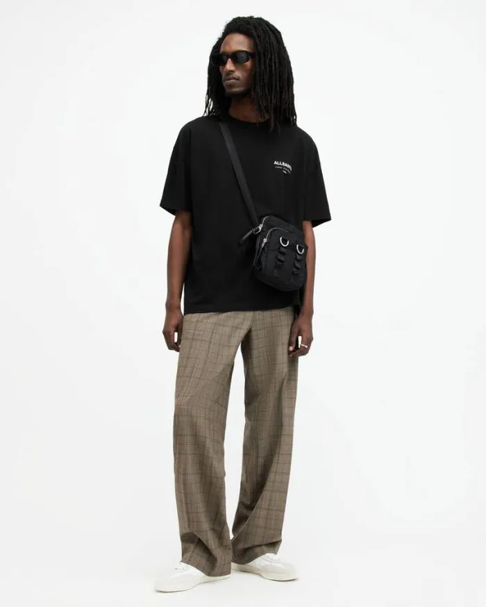 Underground Oversized Crew TShirt Jet Black Men AllSaints TShirts