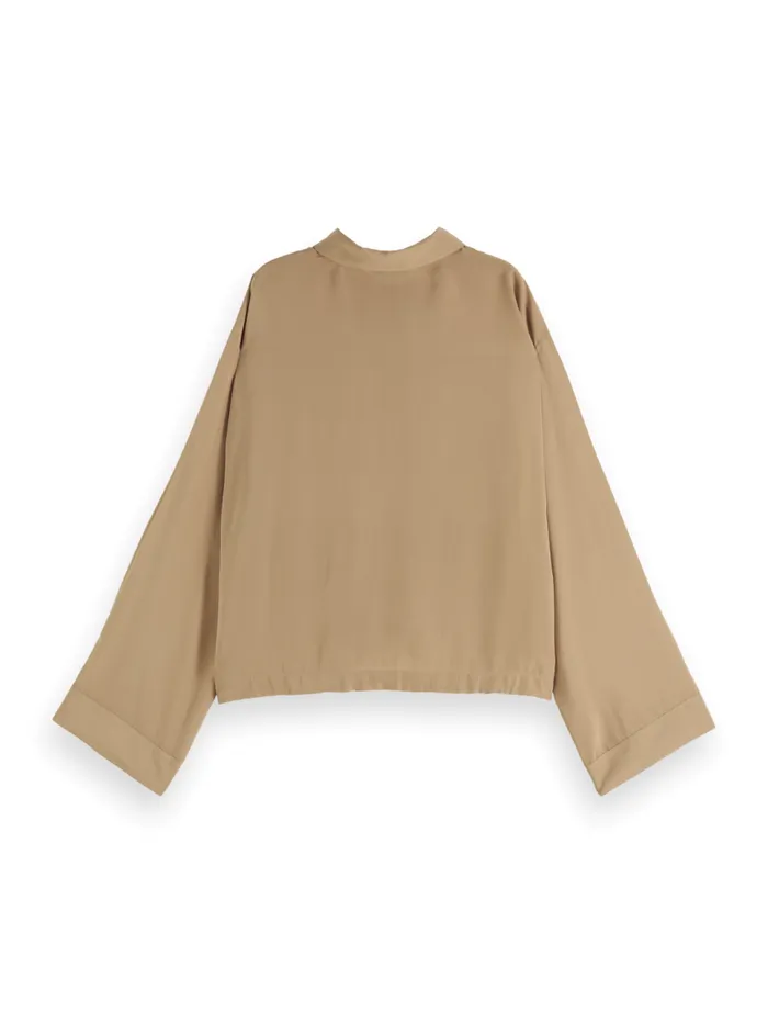 UTILITY FLUID SHIRT Journey Of The Free Mind Blue Women Scotch and Soda Tops and TShirts UTILITY FLUID SHIRT Journey Of The Free Mind Blue Women Scotch and Soda Tops and TShirts